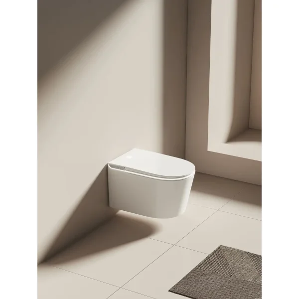 Электронный унитаз-биде подвесной Allen Brau Smart 4.I1001.20 безободковый, торнадо, с сиденьем микролифт, белый