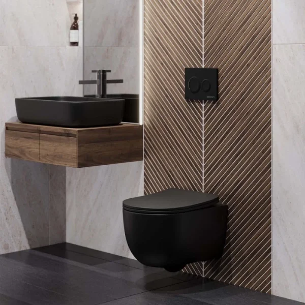 Кнопка смыва Berges Novum O5 040065 для инсталляции, черный матовый