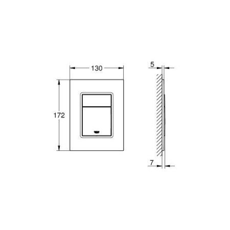 Кнопка смыва Grohe Skate Cosmopolitan 37535GN0 холодный рассвет матовый