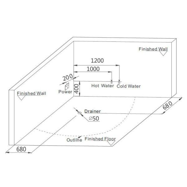 Акриловая ванна Gemy G9082 B с гидромассажем