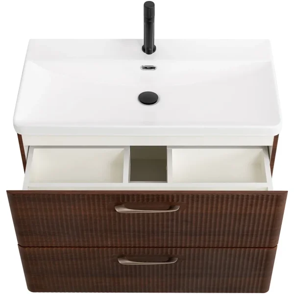 Тумба под раковину BelBagno Due DUE-800-2C-SO-NOCE-P 80,6 см, подвесная, Noce