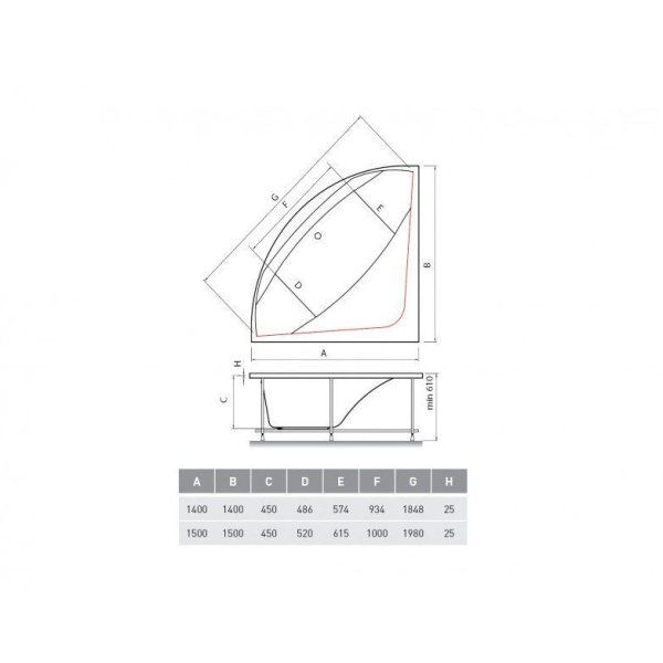 Акриловая ванна Vayer Boomerang Гл000010631 150x150