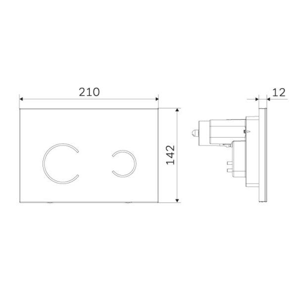 Клавиша для инсталляции Touchless Pro, сенсорная бесконтактная, стекло AM.PM Touch Pro I0450B38