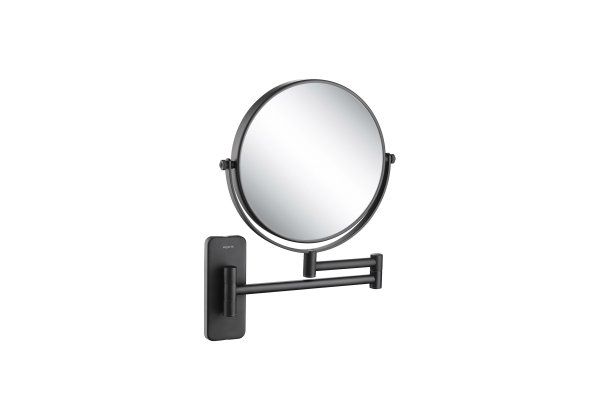 Зеркало косметическое настенное 5х AQUATEK, матовый черный AQ4911MB