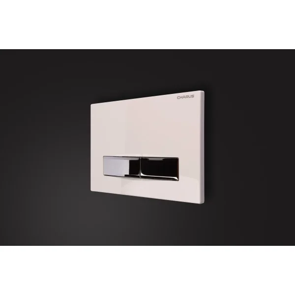 Кнопка смыва Charus Raiden FP.321.WBN.01 для инсталляции, белый глянец/хром