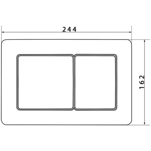 Кнопка смыва Caprigo Bricks BS003-vot для инсталляции, античная бронза