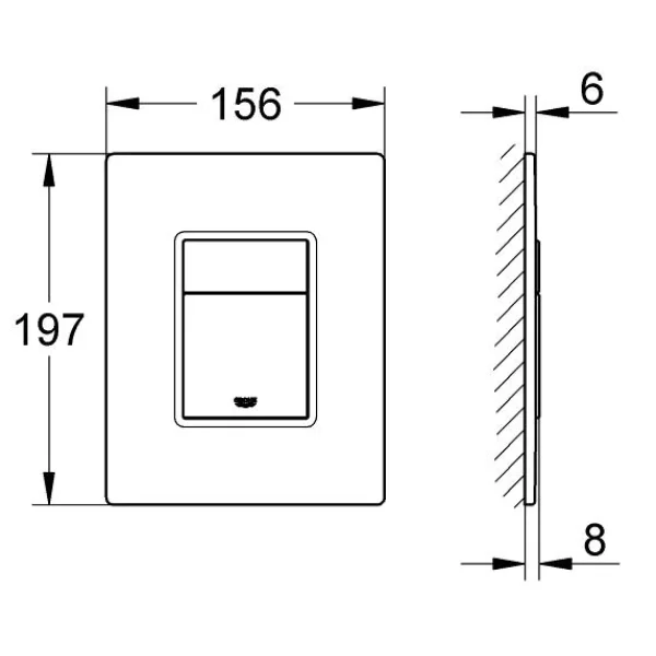 Кнопка смыва Grohe Skate Cosmopolitan 38849HR0 для инсталляции, макассар