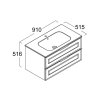 Тумба под раковину Berloni Bagno Suite Vintage SUVBS2C90C/100/SHA.CL 90 белый глянцевый