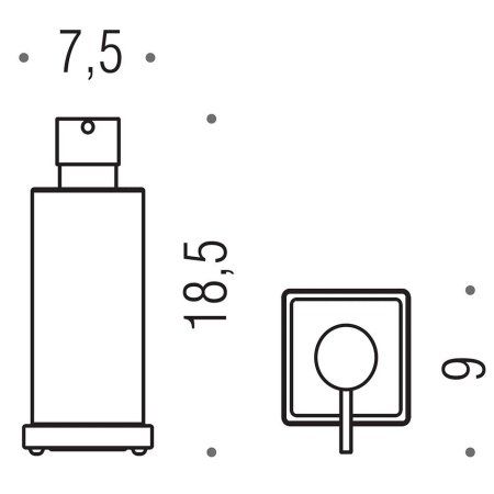Дозатор для жидкого мыла Colombo Look B9317.BM настольный, белый матовый