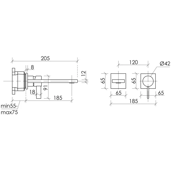 Смеситель для раковины Sancos Linn SC9021BN встраиваемый, никель