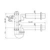 Сифон для раковины AlcaPlast A81-DN50 c подводкой