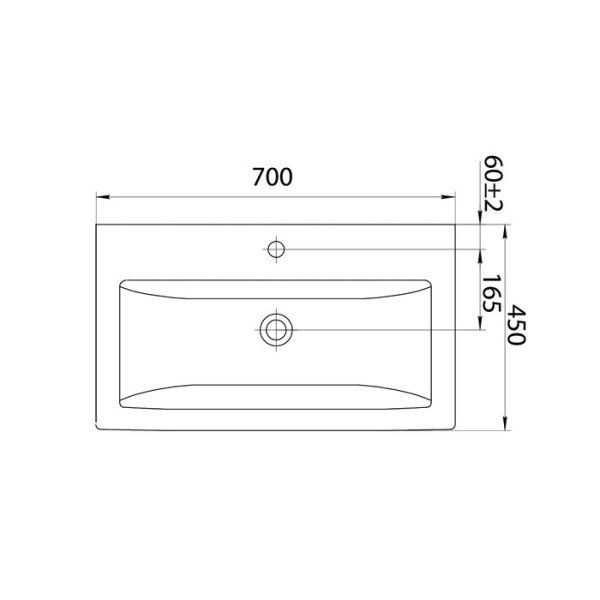 Тумба с раковиной IDDIS New Custo NCYGU7LL0WAS0iDK95ISK белый