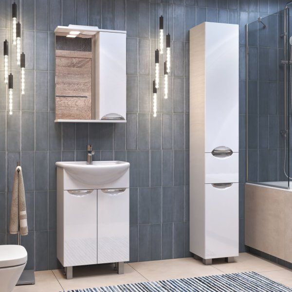 Шкаф VIGO навесной с зеркалом Callao 500 (правый) со спотом (z.CAL.50.R.El)