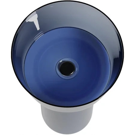 Раковина Abber Kristall AT2702Saphir 45x45 см, напольная, сапфир