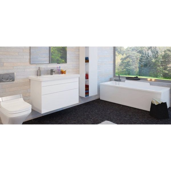 Акриловая ванна Duravit DuraStyle 700298000000000 180х80 см с ножками, с двумя наклонами для спины