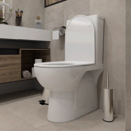 Унитаз напольный Teymi Aina безободковый, сиденье микролифт T40205