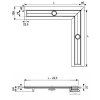 Решетка Tece TECEdrainline Steel II 610982 90х90 угловая, нержавеющая сталь глянцевая