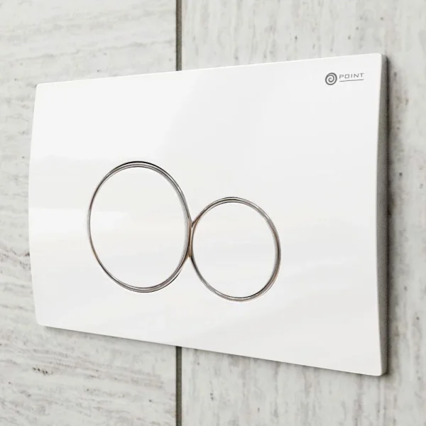 Кнопка смыва Point Виктория PN44061WC для инсталляции, белый/хром/белый