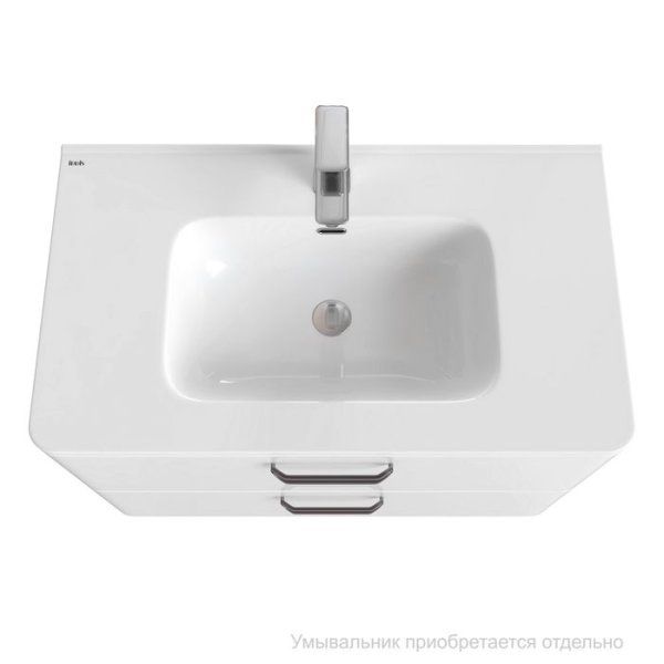 Тумба подвесная, белая, 80 см, Brick,  IDDIS, BRI80W0i95. Подходит умывальник: 0108000i28