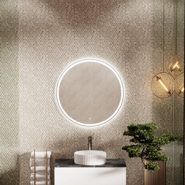 Зеркало для ванной комнаты SANCOS Bella D800 c подсветкой,  BE800