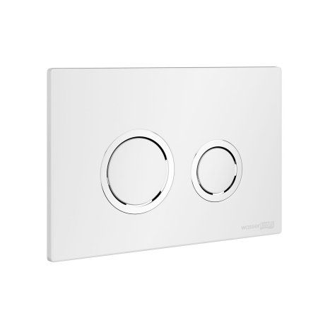 Кнопка смыва WasserKRAFT WH01 белый, хром
