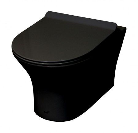 Унитаз подвесной Cerutti SPA 2617E Matt black микролифт, черный