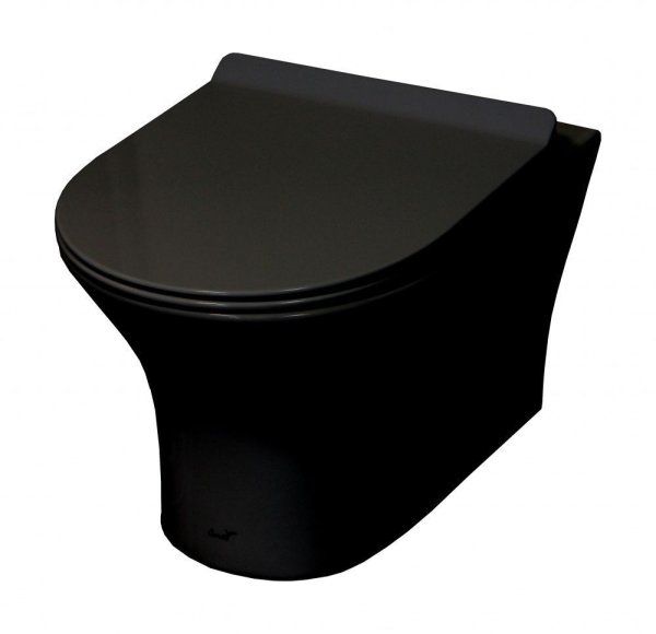 Унитаз подвесной Cerutti SPA 2617E Matt black микролифт, черный