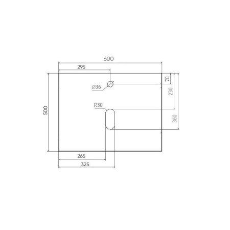 Столешница VIANT  "Classic" черный мрамор 60 (VCL60MRCH-STMDF)