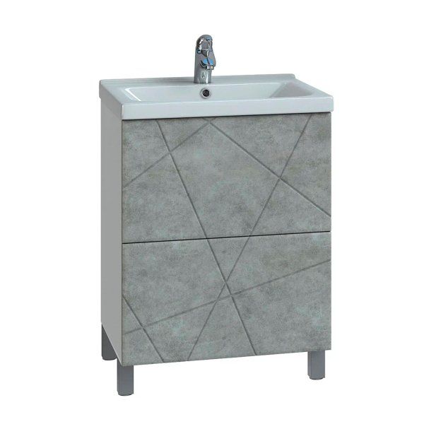 Тумба VIGO Geometry под раковину Geometry 600-0-2 (Como) бетон (015 бетон)