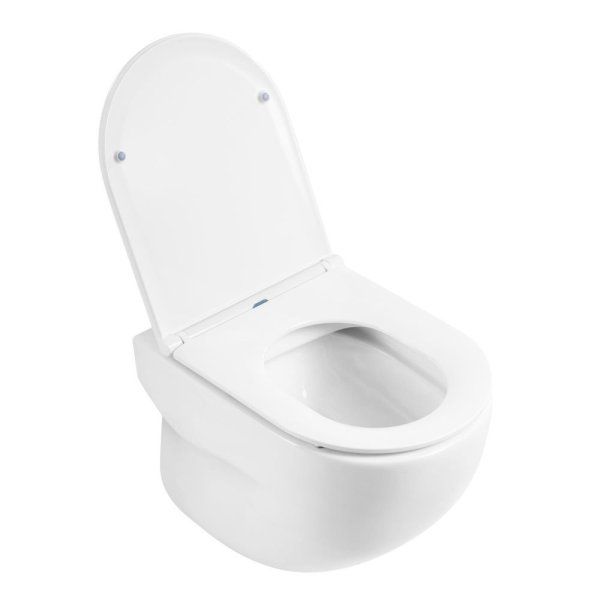 Комплект 4 в 1 BelBagno Onda BB066CHR/BB870SC/BB002-80/BB014-SR-BIANCO с кнопкой