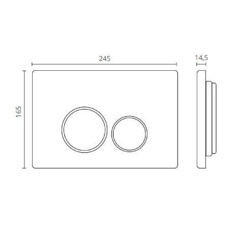 Кнопка смыва Ctesi Round BK0202128 золото