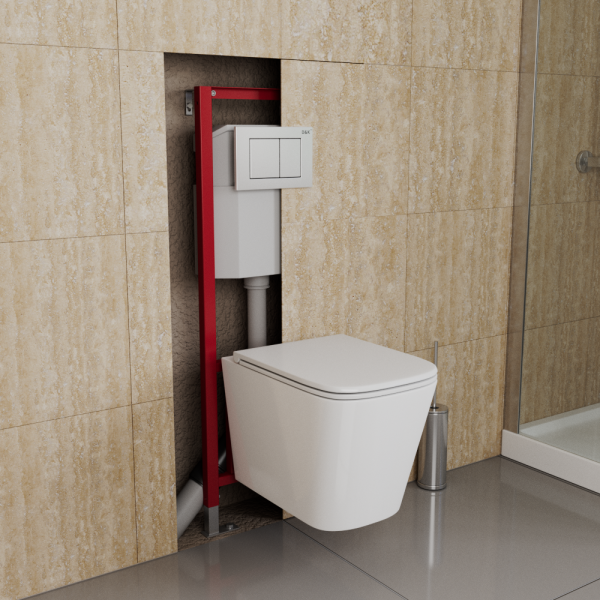 Инсталляция с белой клавишей DQ 400*165*1160мм (DI8640116)