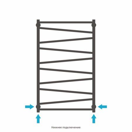 Полотенцесушитель водяной Сунержа Сирокко 31-0253-1040 1000x400 черный матовый