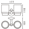 Стакан двойной  Art&Max Antic Crystal  AM-2688SJ-Do  золото