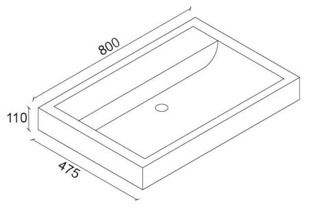 Мебельная раковина OWL 1975 Q 192185 80 белый