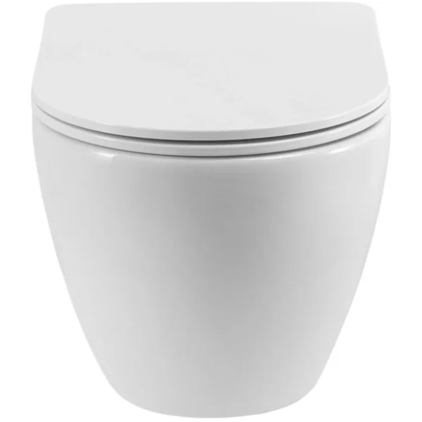 Унитаз подвесной Cezares Stylus CZR-546-TH-TOR/SC безободковый, торнадо, с сиденьем микролифт, белый