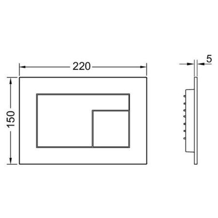 Кнопка смыва Tece Velvet 9240734 серый камень