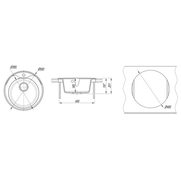 Кухонная мойка РОТАНГ 500 Dr. Gans 29.010.B0500 Белый
