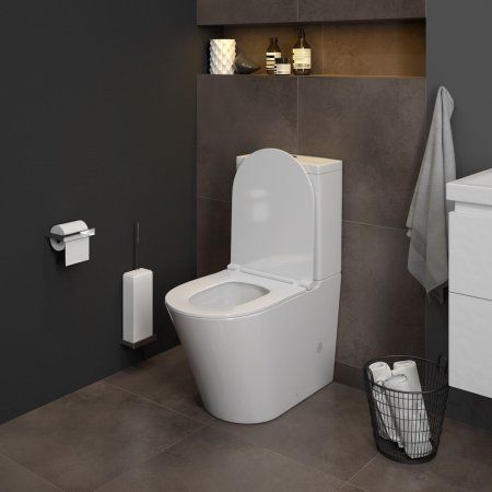 Унитаз напольный Teymi Solli безободковый, сиденье микролифт T40203