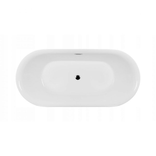 Акриловая ванна Cerutti SPA d`lseo black/white B-7122 170x85 отдельностоящая, черный/белый глянцевый