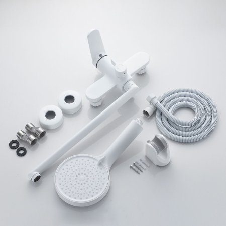 Смеситель для ванны однорычажный  Shevanik S4322C, Белый