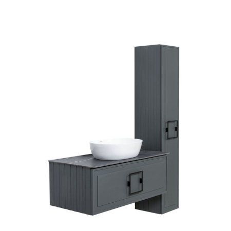 Шкаф-пенал La Fenice Cubo FNC-05-CUB-G-30 Grigio серый матовый
