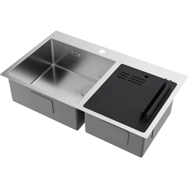 Кухонная мойка Omoikiri Akisame 86-2 Side-IN 4997021 86x51 см, нержавеющая сталь