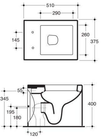 Унитаз приставной Simas Frozen FZ01bi
