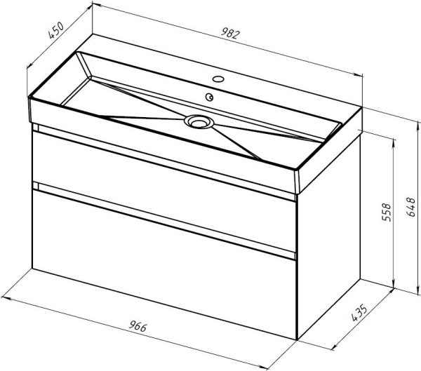 Тумба под раковину Allen Brau Infinity 100 1.210027.NO дуб