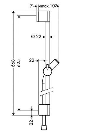 Душевая штанга Hansgrohe Croma 100 27611000