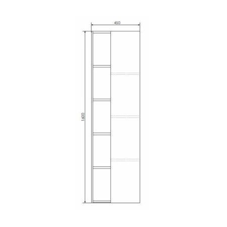 Шкаф-колонна COMFORTY "Прага-45" дуб белый
