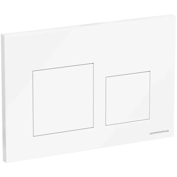 Кнопка смыва Ceramica Nova Balance Square CN12-002W для инсталляции, белый глянец
