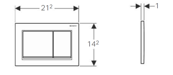 Кнопка смыва Geberit Omega 30 115.080.KM.1 черный/глянцевый хром