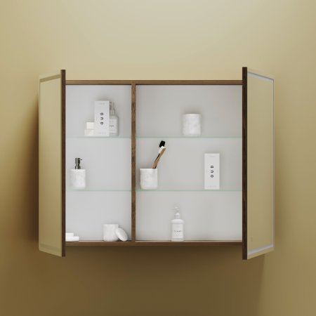 Зеркальный шкаф для ванной комнаты SANCOS Mirror 990x150х740 мм, с LED подсветкой, цвет дуб чарльстон,  MI100ECH